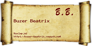 Buzer Beatrix névjegykártya