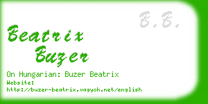 beatrix buzer business card